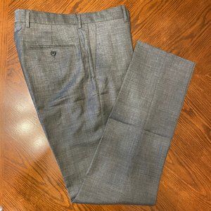 JCrew Thompson 100% Wool Dress Pants, Grey, Men's 32x34, Excellent Condition